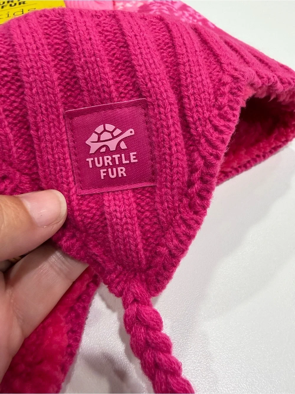Turtle Fur Kids Celeste Hat Pink Jacquard Knit Snowflake Snow Ski NWT